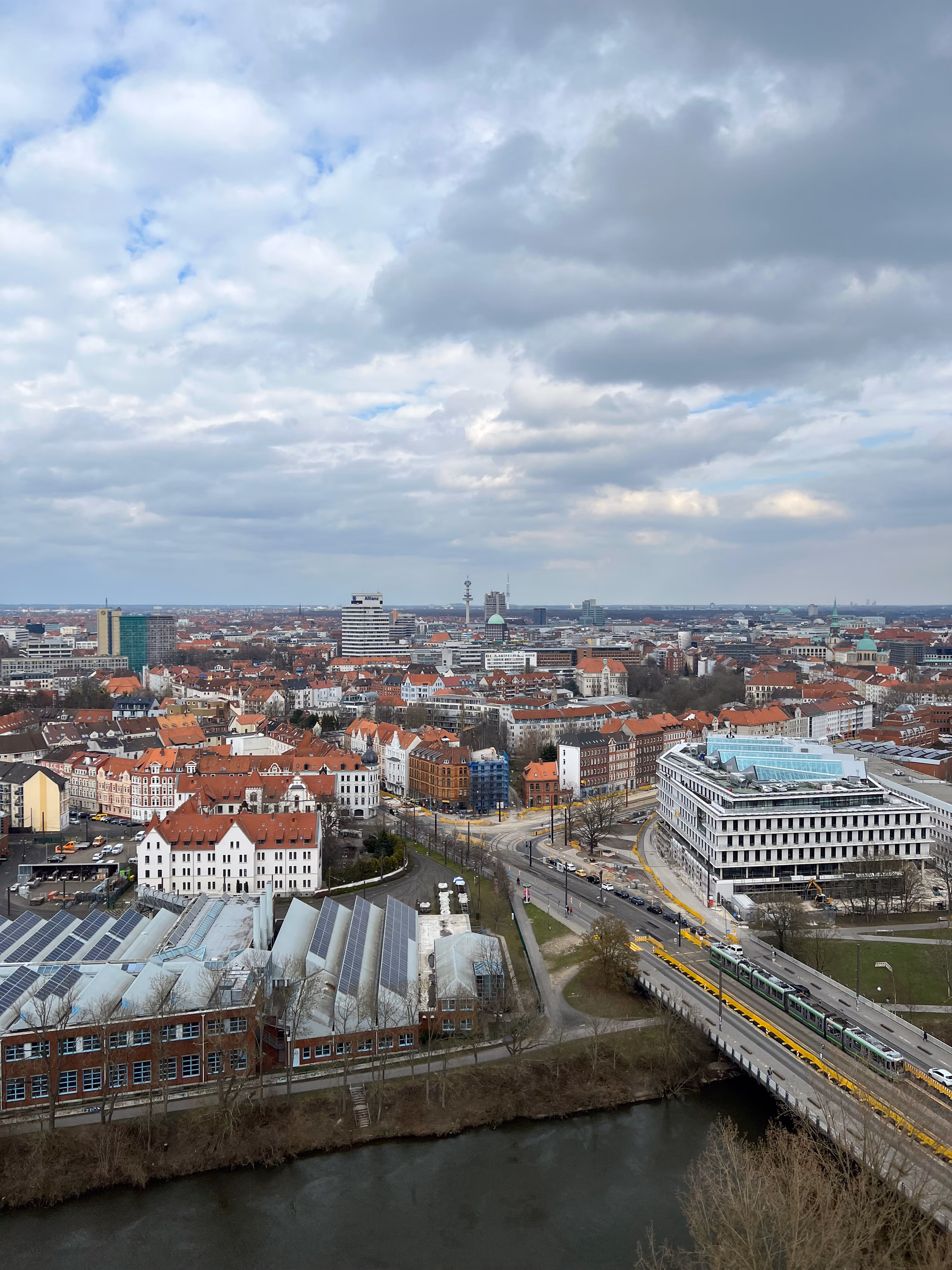 The skyline of Hannover, seen from the Thermal Power Plant in Linden.